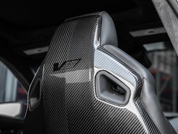 2016+ CADILLAC CTS-V3  | RECARO CARBON FIBER SEAT REAR PANEL COVER REPLACEMENT (DRIVER AND PASSENGER)